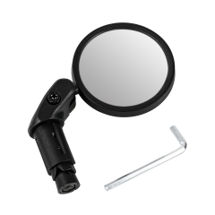 Addmotor Circle Rear View Mirror - Stainless Steel, Foldable Frame, Adjustable Angles, Eco-Friendly Lens, Easy Installation